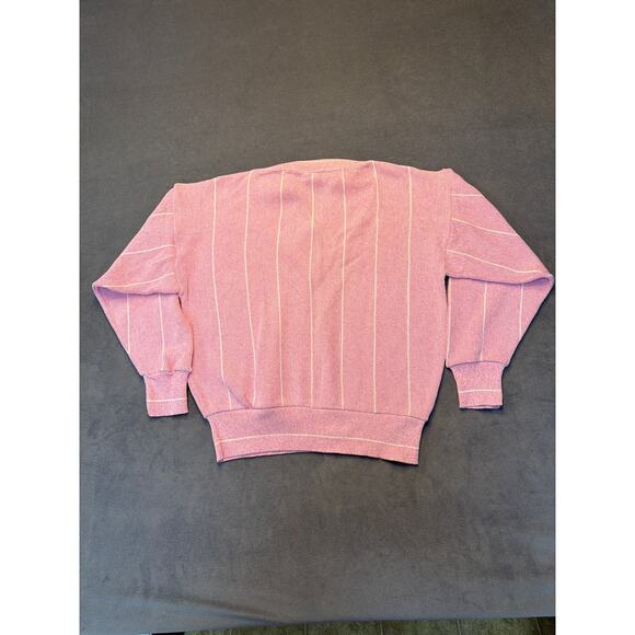 Vintage Head Sportswear V-Neck Sweater Pink/White Womens Lg Made in USA - Picture 10 of 10